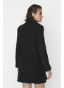 Trendyol Black Belted Woven Lined Jacket