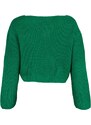 Trendyol Zelený svetr Crop Cardigan