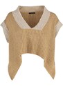 Trendyol Camel Oversize Collar Detailed Knitwear Sweater