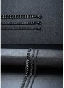 Daniel Dawson Pánský ocelový náhrdelník Erich Black, 5 mm řetízek - chirurgická ocel