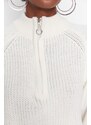 Trendyol Ecru High Neck Knitwear Sweater