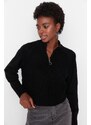 Trendyol Black High Collar Knitwear Sweater