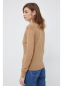 Vlněný svetr Calvin Klein dámský, hnědá barva, lehký