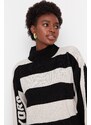 Trendyol Black Color Block Knitwear Sweater