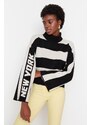 Trendyol Black Color Block Knitwear Sweater