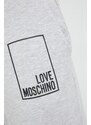 Tepláky Love Moschino dámské, šedá barva, s potiskem