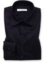 Willsoor Dámská košile černé barvy s hladkým vzorem 13697