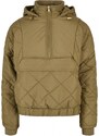 URBAN CLASSICS Ladies Oversized Diamond Quilted Pull Over Jacket - tiniolive