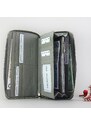 Dámská kožená peněženka Patrizia SN-119 RFID šedá / oranžová