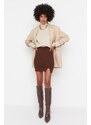 Trendyol Brown Slit Detailed Knitwear Skirt