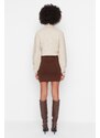 Trendyol Brown Slit Detailed Knitwear Skirt