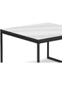 Bílý mramorový konferenční stolek MICADONI VELD 60 x 60 cm