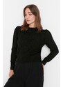 Trendyol Black Collar Detailed Knitwear Sweater