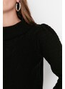 Trendyol Black Collar Detailed Knitwear Sweater