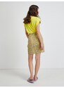 Fialovo-žlutá vzorovaná zavinovací sukně Noisy May Clara - Dámské
