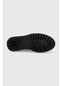 Kožené kotníkové boty Tommy Hilfiger pánské, tmavomodrá barva
