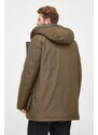 Péřová bunda Woolrich pánská, zelená barva, zimní, CFWOOU0483MRUT0001-ABR