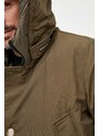 Péřová bunda Woolrich pánská, zelená barva, zimní, CFWOOU0483MRUT0001-ABR