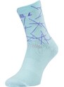 Unisex cyklo ponožky Silvini Aspra tyrkysová/fialová