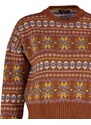 Trendyol hnědý široký střih s měkkou texturou vzorovaný pletený svetr