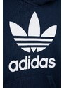 Dětská mikina adidas Originals tmavomodrá barva, s potiskem