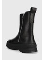 Kožené kotníkové boty Vagabond Shoemakers Maxime dámské, černá barva, na platformě, lehce zateplené