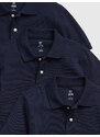 GAP Dětská polo trička uniform organic, 3ks - Kluci