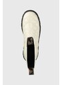 Kožené kotníkové boty Guess Serlen dámské, béžová barva, na platformě