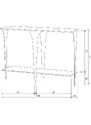 Hoorns Mosazný kovový toaletní stolek Yarwood 140 cm