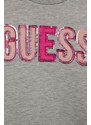 Dětská mikina Guess šedá barva, s aplikací