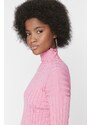 Trendyol Pink Padded Stand Up Knitwear Sweater