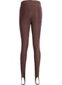 Trendyol Brown Heel Snap-On Shiny Knitted Leggings