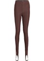 Trendyol Brown Heel Snap-On Shiny Knitted Leggings