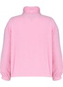 Trendyol Light Pink Zipper Detailed Fleece Knitted Sweatshirt