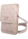 Univerzální pouzdro / taška s kapsou na mobil - Guess, 4G Triangle Logo Bag Pink