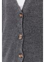 Trendyol Anthracite Button Detailed Knitwear Cardigan