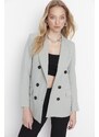 Trendyol Mint Woven Lined Double Breasted Closure Blazer Jacket