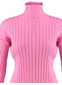 Trendyol Pink Padded Stand Up Knitwear Sweater