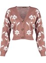 Trendyol Pale Pink Jacquard Knitwear Cardigan