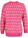 Trendyol Fuchsia Jacquard Knitwear Cardigan