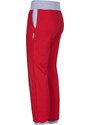 Veselá Nohavice Dětské bavlněné tepláky s vysokým pasem červeno-šedé