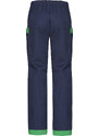 Veselá Nohavice Dětské softshellové kalhoty jaro až podzim tmavě modro-sytě zelené