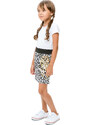 Winkiki Kids Wear Dívčí sukně Leopard - šedý melanž