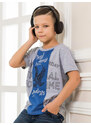 Winkiki Kids Wear Chlapecké tričko Cool Mind - šedý melanž