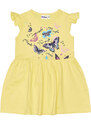 Winkiki Kids Wear Dívčí šaty Motýlci - žlutá