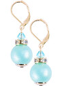 Dámske Náušnice Turquoise Beauty z perel Lampglas - /