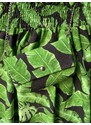 NoName Letní květinkové šaty s kabelkou UNI zelené