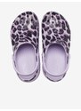 Černo-fialové holčičí vzorované pantofle Crocs - Holky