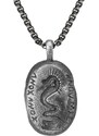 Manoki Ocelový náhrdelník Neptuno - medailon s hadem