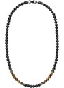 Manoki Pánský korálkový náhrdelník Domenico - 6 mm přírodní onyx a tygří oko